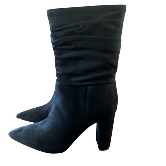 Nine West Denner 2 Microsuede Covered Heel Mid-Calf Boots NWT Size 6 - Picture 1 of 10